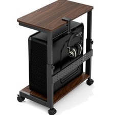 Height Adjustable , 2-Tier ATX-Case CPU Holder with Mouse Pad & Headphone Sta... picture