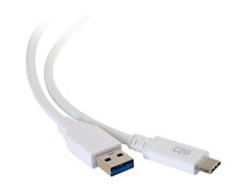 C2G 28837 10 ft. USB 3.0 USB Type C To USB A USB Cable White M-M picture