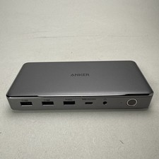 Anker 563 USB-C Hub 10-in-1 Dual HDMI Ethernet No AC Adapter UNTESTED READ picture