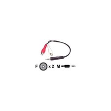 Startech IT MUMFRCA 6in RCA F-F to 3.5mm M Stereo Audio Cable Black picture