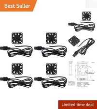 Compact 4 Pack USB Cooling Fan | 40mm DC Fans with 3CFM Airflow & 22dB Noise picture