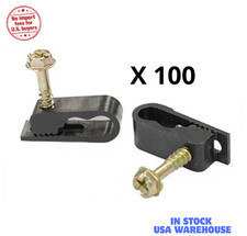 SatelliteSale Grip Clip Dual Cable Clips, Black, 100 Pack picture