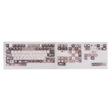 Unique Cartoon Coffee Beans Theme Keycap Set 131 Keys PBT MOA Height picture