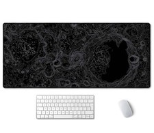 SSOIU Moon Topographic Map Extended Mouse Pad, XXL Gaming Mouse Pads, Large B... picture