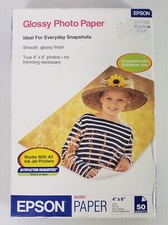 Original Epson Glossy Photo Paper 4x6, 50 Sheets NEW picture
