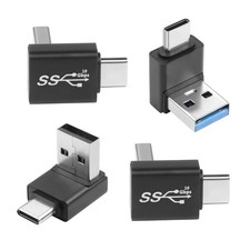 USB3.1 Male to USB C Male 90° Angle Adapter 10Gbps USB3.1 to USB C Charging C... picture