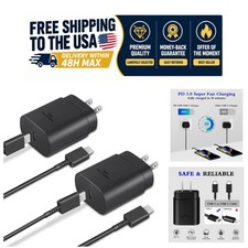 USB C Charger 25W Fast Charging 2-Pack with 6FT USB-C Cable PD 3.0 picture