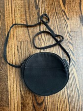 BAGGU Small Canvas Circle Purse/Pouch in Black Vintage Rare HTF picture