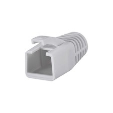 7mm Hole Dia Grey RJ45 Boots Cover Anti Dust for Cable CAT6 CAT7 50Pcs picture