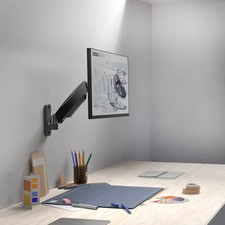 NEW VIVO MOUNT-V001A PNEUMATIC ARM SINGLE MONITOR WALL MOUNT FITS 17