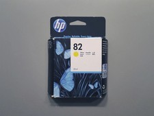 NEW Genuine HP 82 Yellow Ink Cartridge - CH568A - EXP.  05-2020 picture