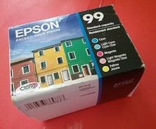 2017 Set of 5 Genuine Epson Printer 99 T099 Color inks T099920 (T0992-T0996) Box picture