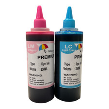 250ml Photo Magenta Photo Cyan universal refill ink bottles for Canon Epson Hp picture