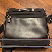 Port Noteworthy Executive Leather black Briefcase Laptop Carrier Bag picture