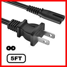 Lot AC 2 Prong Power Cord 3FT 5FT 10FT Standard 2-Slot Power Cable Replacement picture