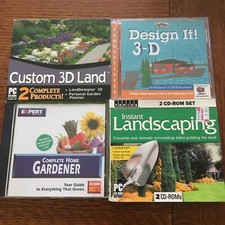 Landscaping CD-ROM lot Custom 3D Land, Instant Landscaping, Home Gardener picture