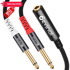 Devinal TRS to Dual 1 foot, Black 1/4