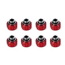G1/4 Male Thread 14mm Hard Tube Compression Fitting 8 PCS Red PC Water Cooling picture