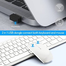 GUIHENG WIRELESS KEYBOARD AND MOUSE COMBO, COMPACT QUIET WIRELESS KEYBOARD AND - picture