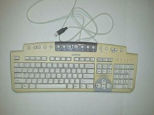 Vintage Compaq KU-9978 Wired USB Desktop Keyboard White 179355-007 Tested picture