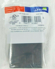 41089-2EP Leviton Surface-Mount QuickPort Box, 2-Port, Black picture