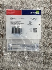 New (1) Leviton 61110-RL6 Exterme Cat 6 Quickport Jack Blue, A/B Wiring (1pk) picture