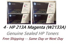 4 New Genuine Factory Sealed HP 213A W2133A Magenta Toner Cartridges  5700 6700 picture