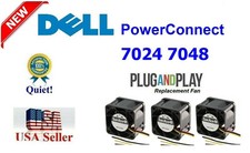 3x Quiet version Plug-and-Play fans for Dell PowerConnect 7024 7024F 7048 picture