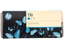 Genuine HP 730 Cyan High Yield DesignJet Ink Cartridge 300ml P2V68A (09/2027) picture