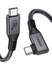 XAOSUN 240W USB 4 3.3FT Right Angle Thunderbolt 4 Cable 90 Degree,  picture