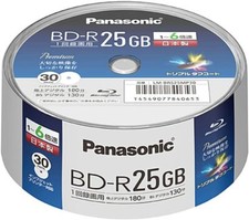 Panasonic Blank Blu-ray BD-R LM-BRS25MP30 25GB 6x 25 discs New picture