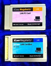 Lot of 2 3Com Megahertz 10/100 LAN PC Card 3CCFE574BT and 3CCFE575CT (No Dongle) picture