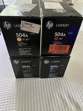 HP 504A CE250X CE251A CE252A CE253A Toner Set For LaserJet CM3525,CM3530 OEM NEW picture