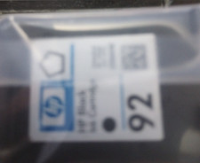Two (2) HP 92 Black Original Ink Cartridges, New Factory Sealed  picture