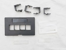 Leviton 49910-HE4 Quickport Modular Furniture Faceplate 4-Port Black picture