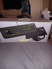 onn 4-PC Gaming Starter Kit W/ LED Keyboard Mouse Headset W/mic & Mouse pad picture