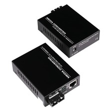 Pair Bidi Single Mode Dual SC Fiber Gigabit Fast Ethernet Media Converter 30km picture