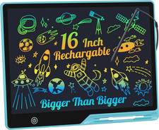 LCD Writing Tablet,16 Inch Colorful Screen Rechargeable Doodle Board Toddler Edu picture