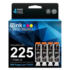 E Z Ink PGI 225 Black Ink Cartridges Compatible with Canon Printers 4 Pack picture