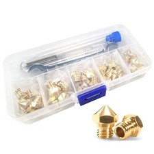 24-Piece 3D Printer Nozzle Set for MK10 Extruder Brass Nozzles 0.2-1.0mm Sizes picture