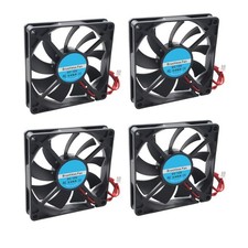 4x 80mm Fan 12V DC Quiet 80x80x15mm 2 Pin Cooling Fan 26cm Cable PC picture