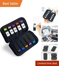 Portable 10-Slot USB Flash Drive Organizer with Zipper - Stylish Black Design picture