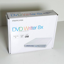 Memorex MRX-650LE Slim USB-Powered External DVD/CD Writer 8x White, NEW Sealed picture
