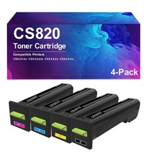 4 Pack CS820 CX820 CX825 CX860 Toner Cartridge 72K00KG 72K00CG 72K00MG 72K00YG picture