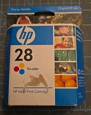 Genuine HP 28 Tri Color Ink Cartridge (C8728AN) New Sealed OEM picture