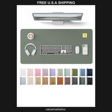 YSAGi PU Leather Desk Protector Mat, 31.5 x 15.8 Inch Large Mouse Pad, Green picture