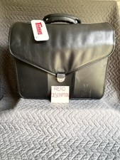 NEW Targus Black Platinum Leather Notebook Shoulder Bag Case Model CPLC1 ✳️ READ picture