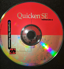 Quicken SE Version 6 Organize Your Finances 1996 WIN PC CD vintage computer disk picture