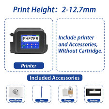 Black PC13Plus Mini Printer 28 Languages 12.7mm Portable Printer QR Bar Code Dat picture