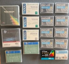 Mixed Lot of Data & Cleaning Tapes - Maxell, HP, TDK, Exabyte - Many Sealed picture